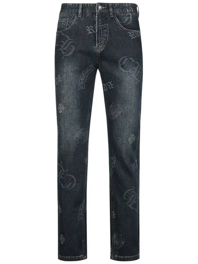 Men s Jacquard Pattern Washed Tension Denim Jeans JB4A515 - LUX GOLF - BALAAN 2