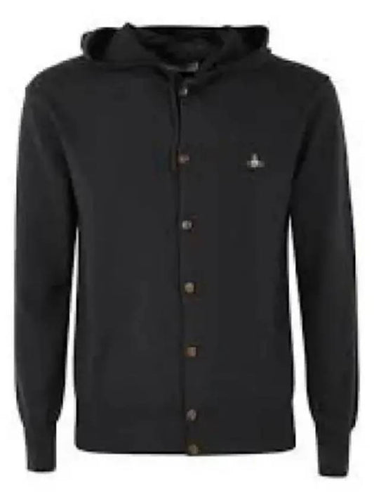 Logo Hooded Cardigan Black - VIVIENNE WESTWOOD - BALAAN 2