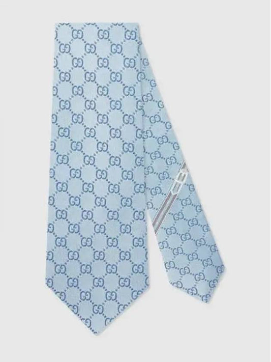 GG Pattern Silk Tie Sky Blue - GUCCI - BALAAN 2