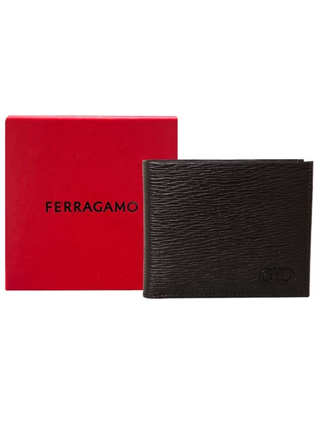 Gancini Half Wallet Black - SALVATORE FERRAGAMO - BALAAN 6