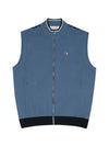 Men s houndstooth pattern full open knit vest 2104GXVR NAVY - BLACK&WHITE - BALAAN 2