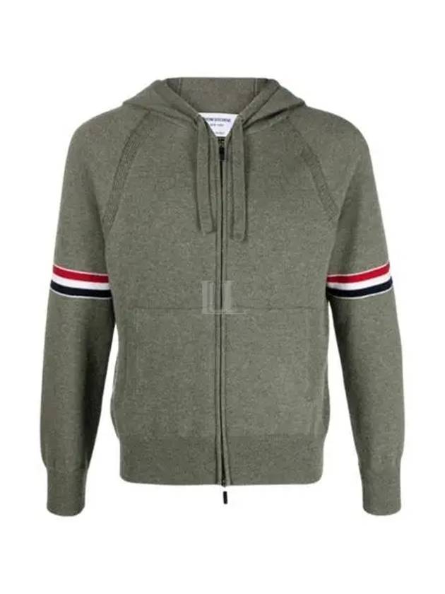 Armband Cashmere Zip-Up Hoodie Dark Green - THOM BROWNE - BALAAN 2