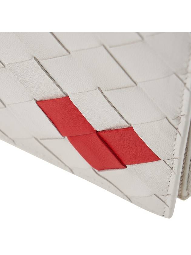 Intrecciato Heart Detail Leather Half Wallet White - BOTTEGA VENETA - BALAAN 7