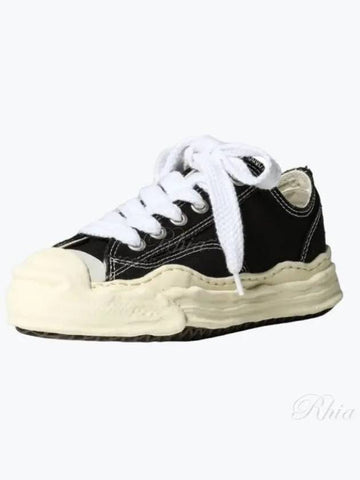 A09FW734 Black Hank OG Sole Canvas Low Top Sneakers - MIHARA YASUHIRO - BALAAN 1