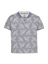 Classic All Over Logo Short Sleeve Cotton Polo Shirt Blue - VIVIENNE WESTWOOD - BALAAN 2