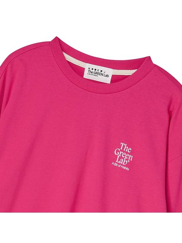 Essential Crop Long Sleeve T-Shirt Pink - THE GREEN LAB - BALAAN 3