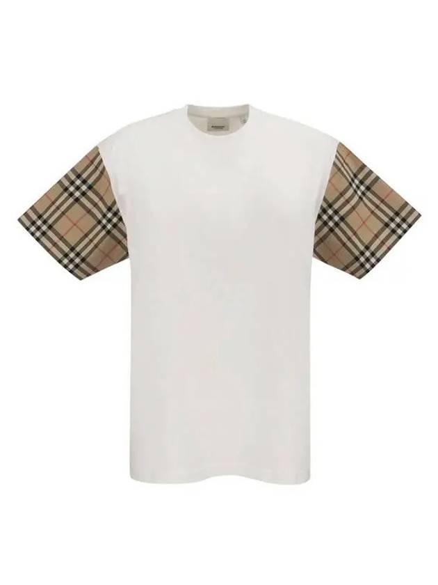 Vintage Check Sleeve Short Sleeve T-Shirt White - BURBERRY - BALAAN 2