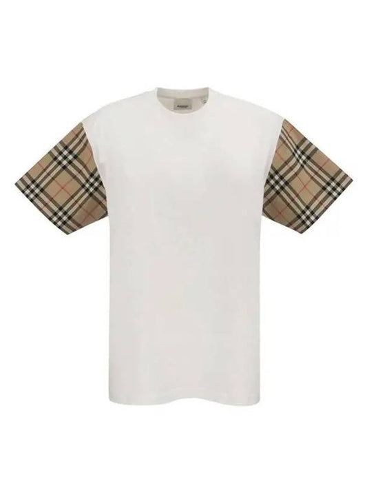 Vintage Check Sleeve Short Sleeve T-Shirt White - BURBERRY - BALAAN 2