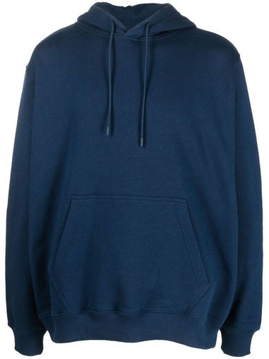 Logo Print Cotton Hoodie Navy - MSGM - BALAAN 1