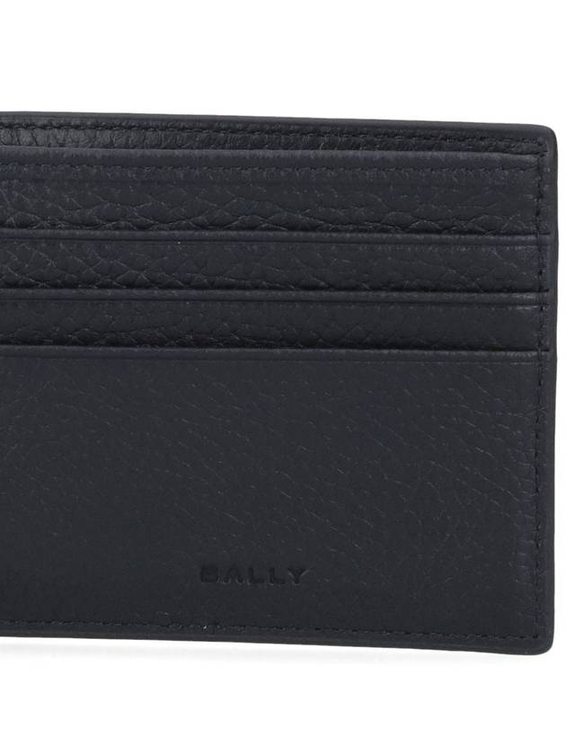 Logo Bifold Leather Half Wallet Black - BALLY - BALAAN 3