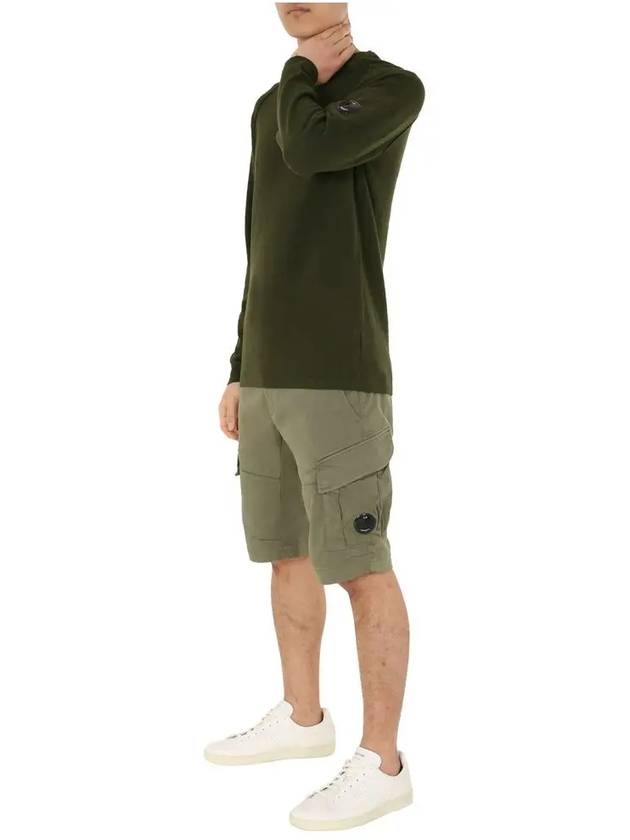 Lens Wappen Crew Neck Knit Top Khaki - CP COMPANY - BALAAN.