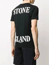 Men's Big Logo Crew Neck Short Sleeve T-Shirt Black - STONE ISLAND - BALAAN 5