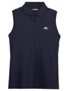 Women's Golf Lare Sleeveless Top Navy - J.LINDEBERG - BALAAN 1