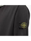 Garment Dyed Cotton Stretch Fleece Hoodie Black - STONE ISLAND - BALAAN 3