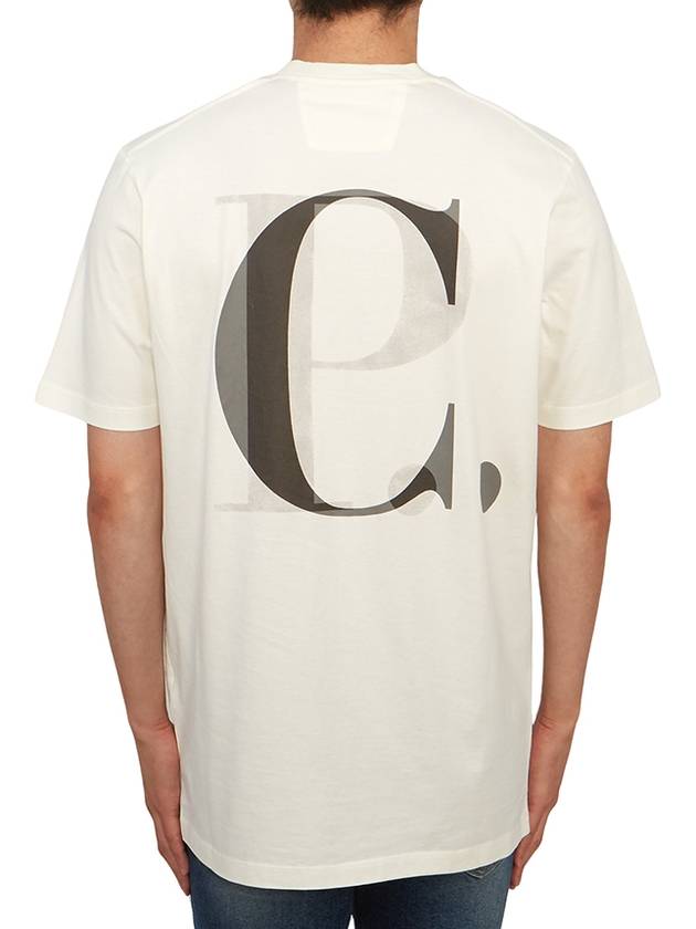 30/1 Jersey Graphic Short Sleeve T-Shirt White - CP COMPANY - BALAAN 3