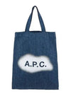 Logo Lou Mini Denim Tote Bag Indigo - A.P.C. - BALAAN 2