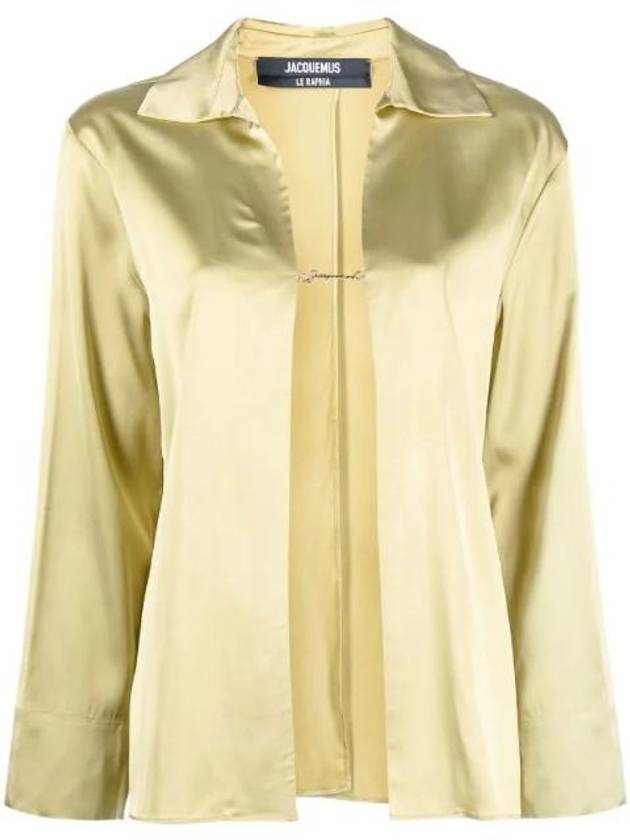 La Chemise Notte Open Charm Logo Shirt Light Khaki - JACQUEMUS - BALAAN 1