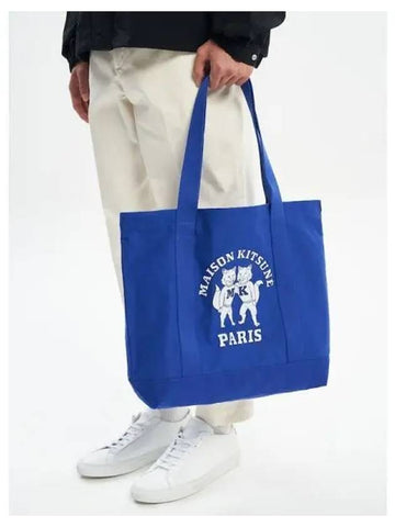 Unisex Fox Friend Tote Eco Bag Kobold Blue Domestic Product GM0023091207131 - MAISON KITSUNE - BALAAN 1