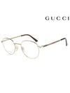 Eyewear Round Metal Glasses Gold - GUCCI - BALAAN.