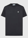 Logo Patch Short Sleeves T-Shirt Black - STONE ISLAND - BALAAN 3