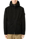 Logo David TC Down Hooded Jacket Black - STONE ISLAND - BALAAN 4