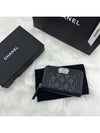 Women s Boy Zipper Wallet Logo Leather Card Black Silver - CHANEL - BALAAN 6