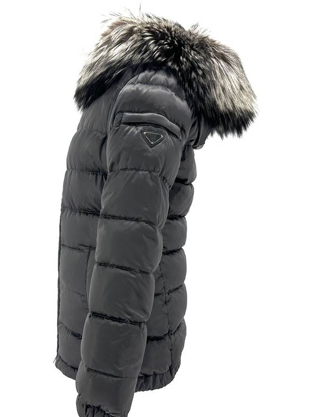 Women s Belt Real Fox Fur Long Padded Jumper - PRADA - BALAAN 4