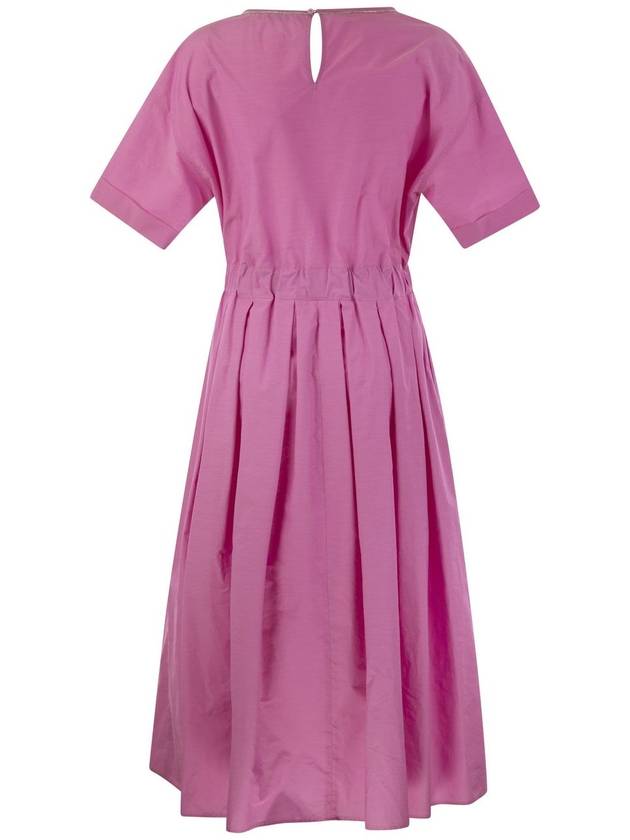 Cotton blend midi dress fuchsia - PESERICO - BALAAN 3