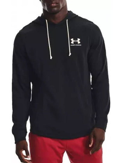 Men's Rival Terry Hoodie Black - UNDER ARMOUR - BALAAN 2