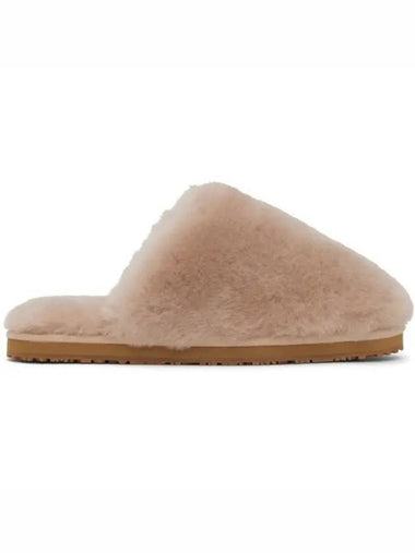 Pink Patch Shearling Slippers 232326F121031 271389 1147362 - MAU - BALAAN 1