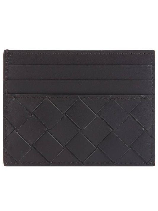 Intrecciato Leather Card Wallet Espresso - BOTTEGA VENETA - BALAAN 1