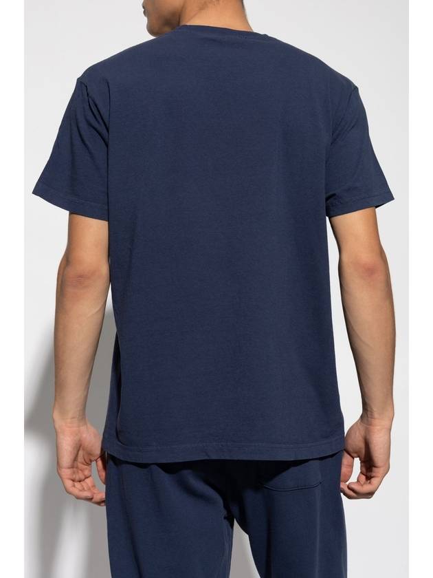 Sporty & Rich Cotton T-Shirt, Unisex, Navy Blue - SPORTY & RICH - BALAAN 6