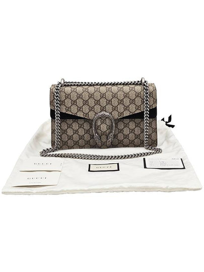 Gucci 400249 GG Supreme Canvas Dionysus Small Chain Shoulder Bag - GUCCI - BALAAN 2