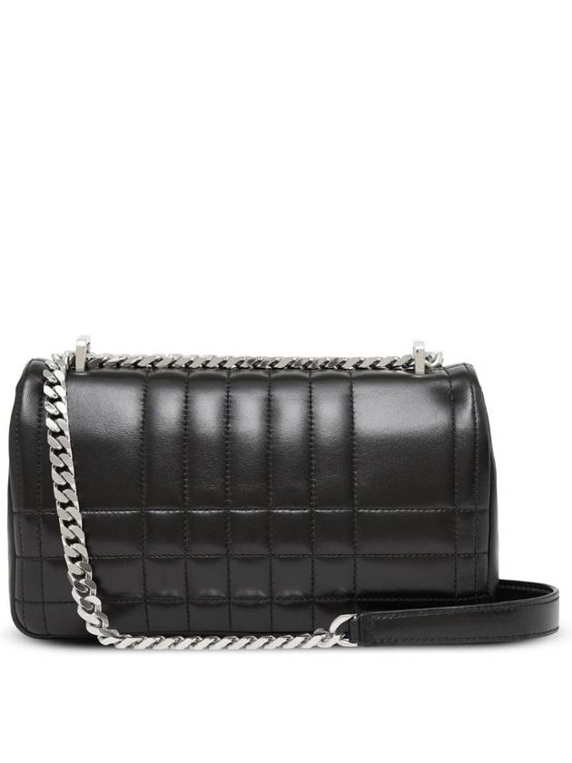 Lola Silver Quilted Shoulder Bag Black - BURBERRY - BALAAN 3