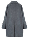 Mars Wool Hidden Button Half Coat Charcoal MARS12CH - RAMUSTUDIO - BALAAN 3