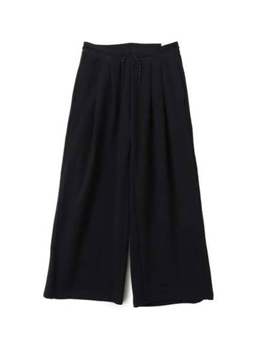 Women's Mid-Rise Pleated French Terry Track Pants Black - NIKE - BALAAN 1