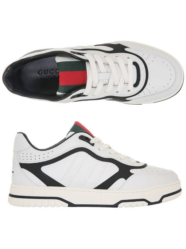 Reweb Leather Low Top Sneakers White - GUCCI - BALAAN 3