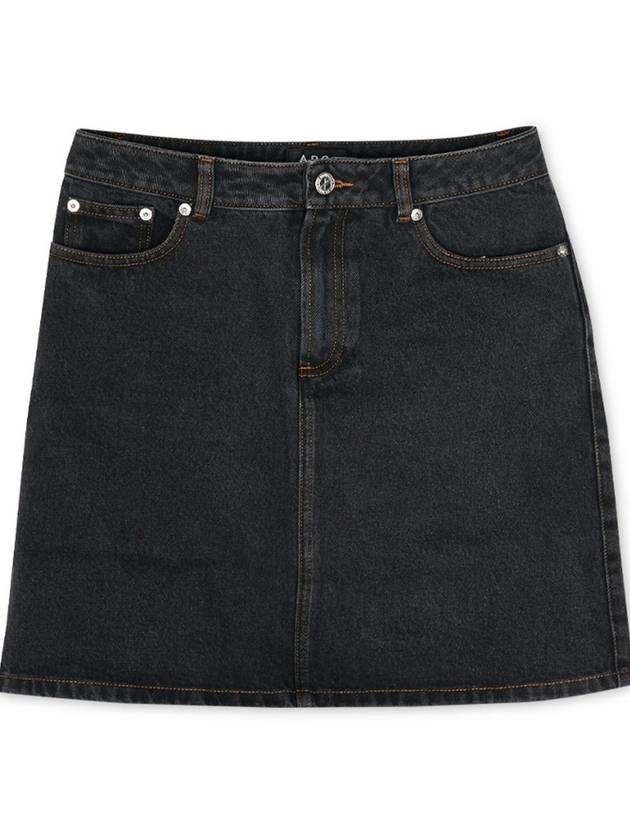 Women's Standard Denim A-Line Skirt Black - A.P.C. - BALAAN 3