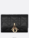 XS Lady Cannage Lambskin Half Wallet Black - DIOR - BALAAN 2