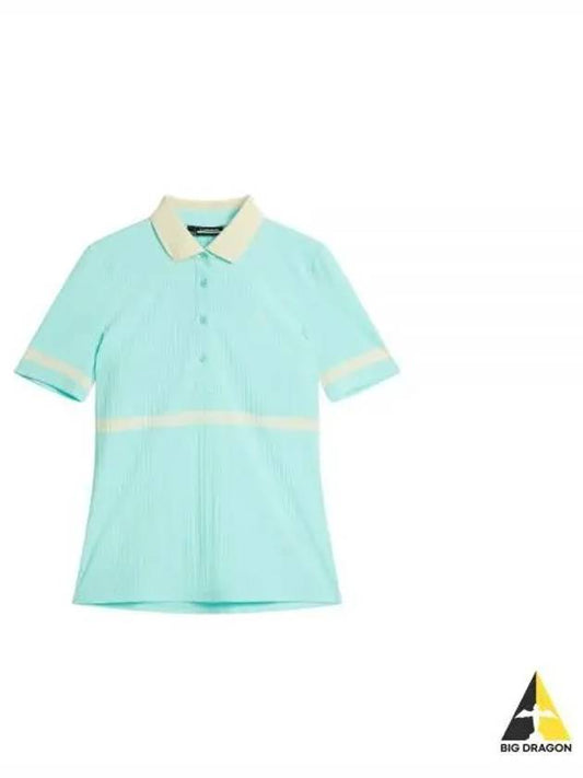 Golf Moira Short Sleeve Polo Shirt Aruba Blue - J.LINDEBERG - BALAAN 2