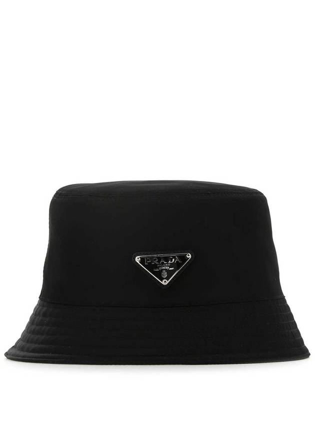 Re-Nylon Triangle Logo Bucket Hat Black - PRADA - BALAAN 2