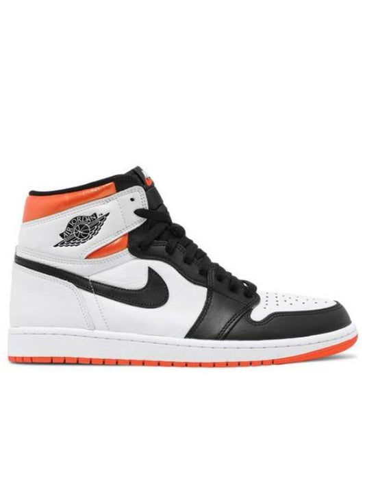 Men's Jordan 1 Retro High Top Sneakers White Black Orange - NIKE - BALAAN 1