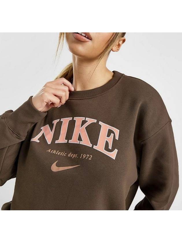 Sweatshirt FB9960 004 Brown WOMENS S L Euro Fit - NIKE - BALAAN 3