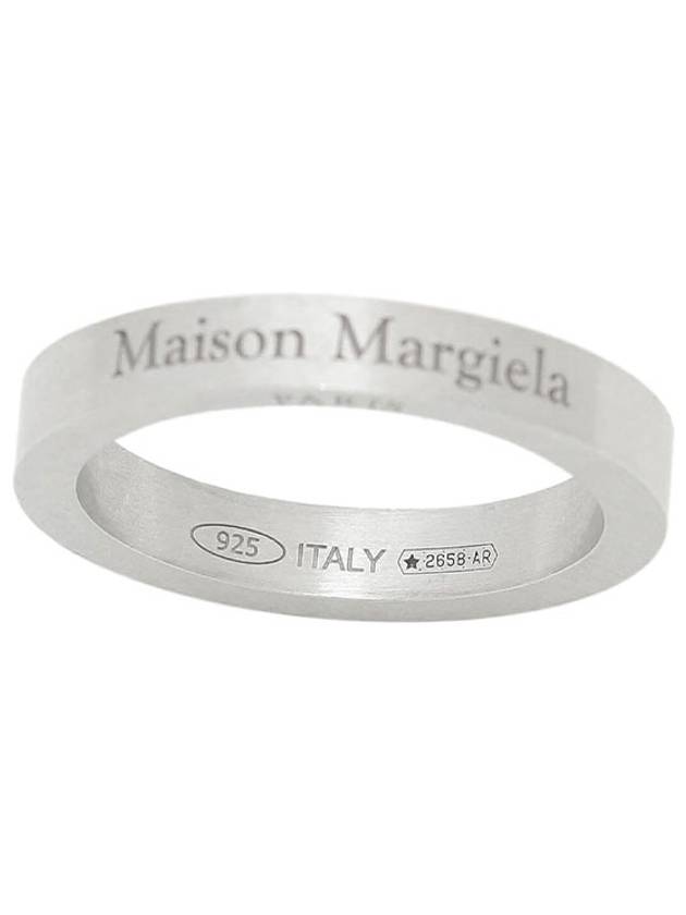 Engraving Logo Palladium Ring Silver - MAISON MARGIELA - BALAAN 4