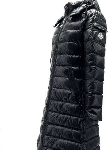 Mocha Women s Glossy Long Padded Jumper - MONCLER - BALAAN 1