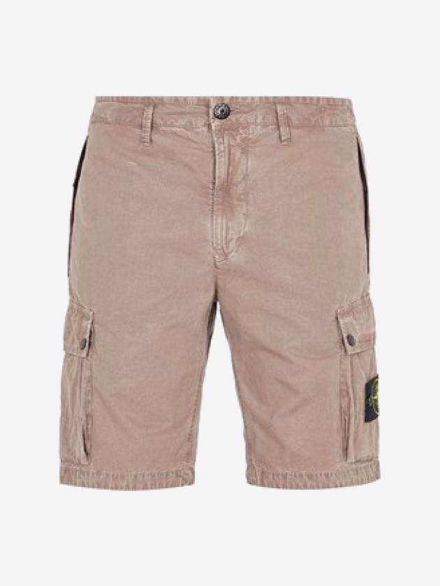 Logo Cotton Slim Cargo Shorts Dove Grey - STONE ISLAND - BALAAN 2