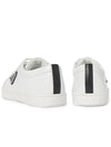 Brushed Leather Sneakers White Black - PRADA - BALAAN 4