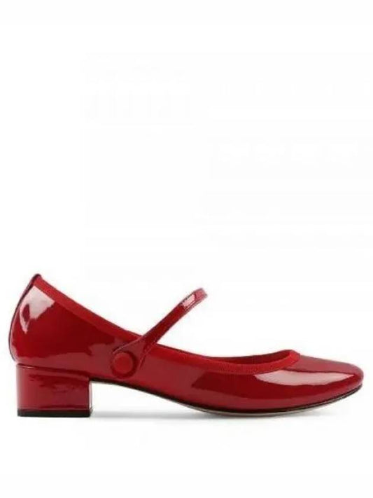 Women's Rose Mary Jane Pumps Middle Heel Red - REPETTO - BALAAN 2