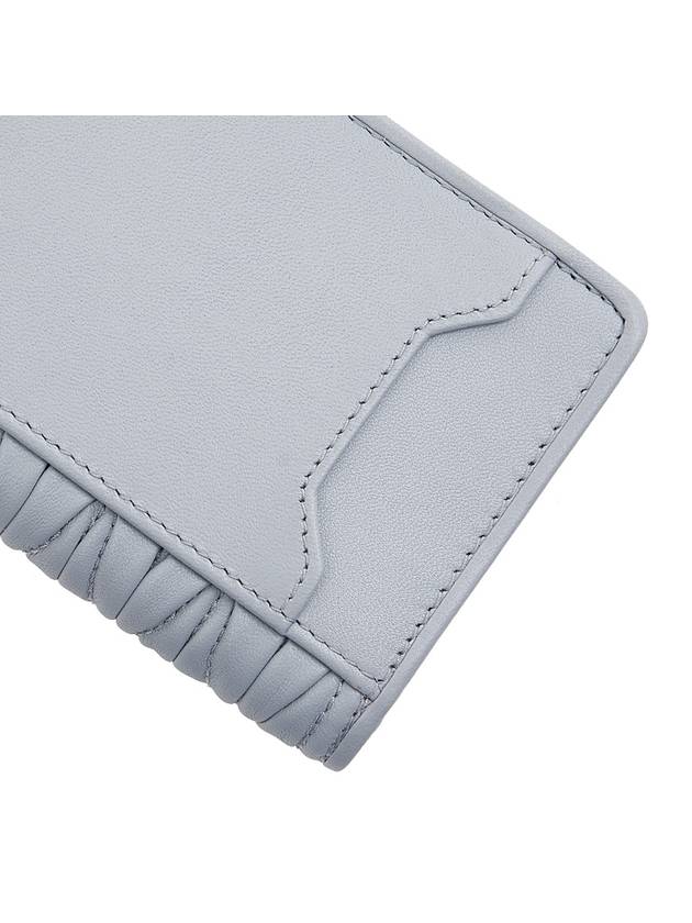 Matelasse Nappa Leather Card Wallet Grey - MIU MIU - BALAAN 8