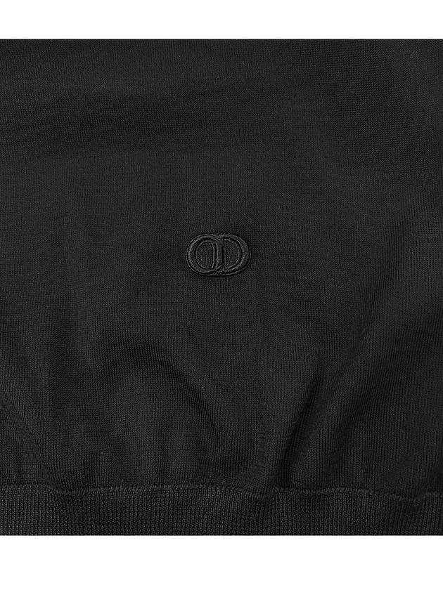 CD Icon Signature Cashmere Jersey Knit Top Black - DIOR - BALAAN 7